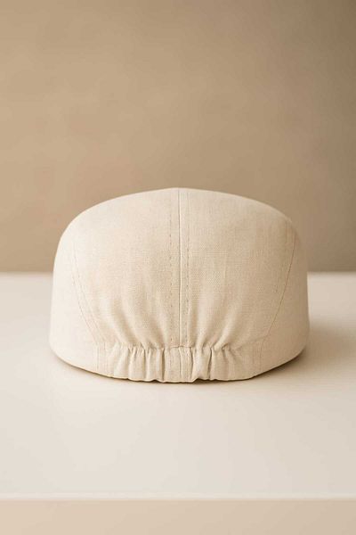ALASEREN British Cap Duck Cap 100% Linen Fabric