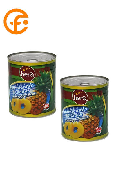 HERA Ananas Dilimli Konserve 2’li Paket | 2 x 850 g | Tropikal Lezzet | Vejet...