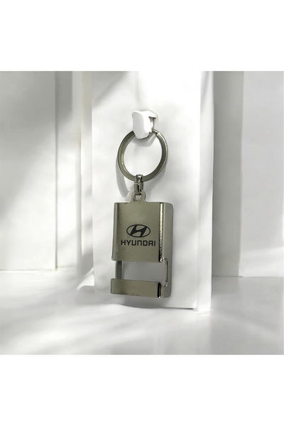gastromarka سلسلة مفاتيح معدنية بشعار هيونداي مع حامل هاتف وفتاحة زجاجات