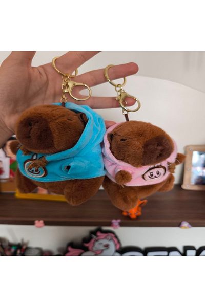 senacacollection Capybara (Kapibara) Μπρελόκ με βελούδινο φόρεμα Labubu 13 cm Τσάντα Charmi 1 ΤΕΜ