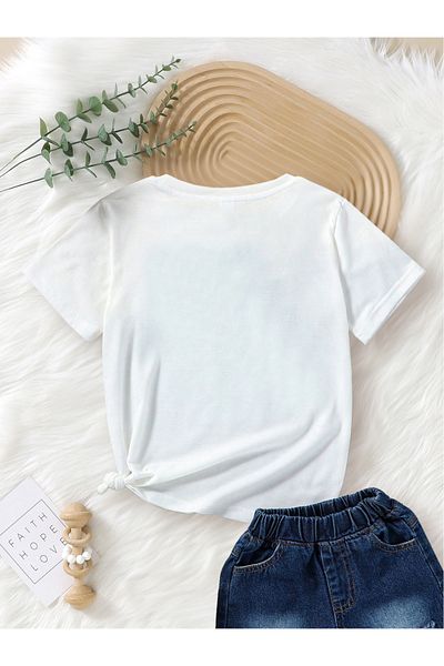 Let's Wear Labubu χαριτωμένο καλοκαιρινό μπλουζάκι με στάμπα για κορίτσι
