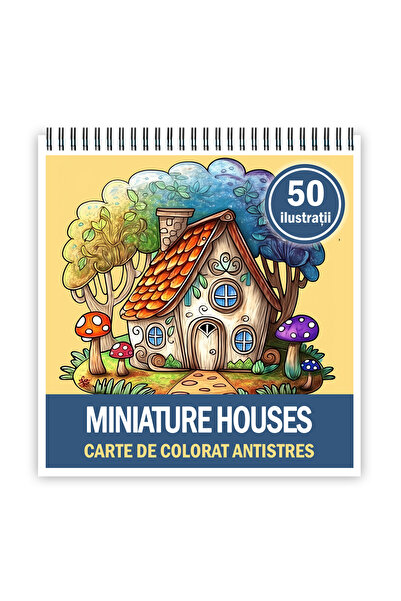 Legendary Gifts Carte de colorat antistres, 50 de imagini Miniature Houses, 1...