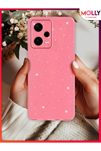 Molly Xiaomi REDMİ NOTE 12 PRO 5G İçin Pamuk Şeker Berry Simli ve Parıltılı P...