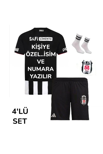 Marka Extra Kişiye Özel İsimli Baskılı -Beşiktâş- 2025/2026 Yeni Sezon Siyah ...