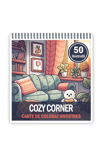 Legendary Gifts Carte de colorat antistres, 50 de imagini, Colț confortabil, ...