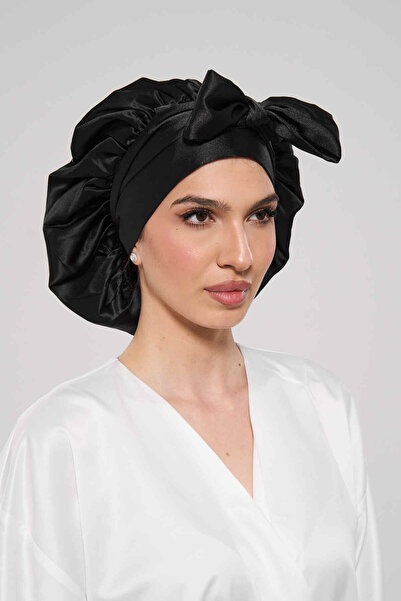En Privé Bonetă Mulberry Silk 22 momme XL – Negru