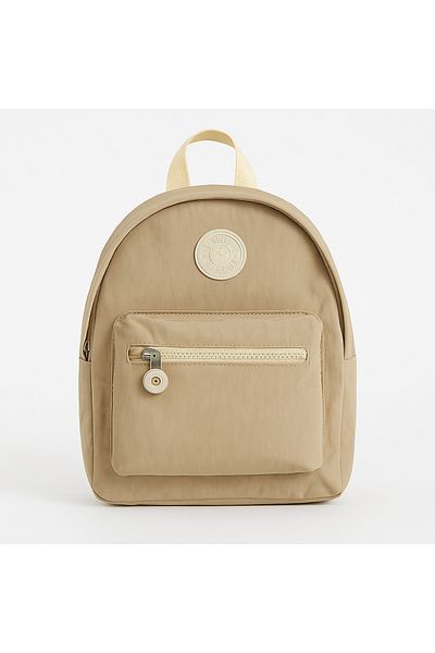 Satuna Small Size Women's Beige Backpack Suitable for Daily Use