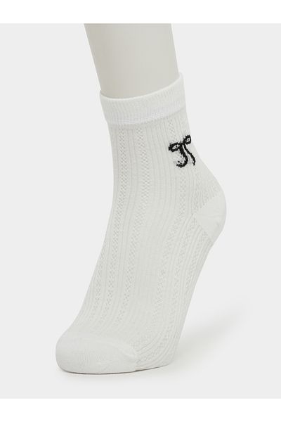 Styli Ribbon Print Crew Socks
