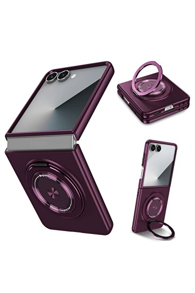 REDz Accessories Husă MagSafe cu inel rotativ pentru Samsung Z Flip7, încărca...