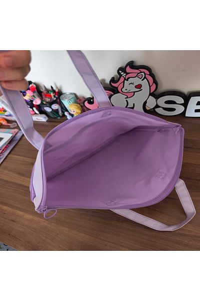senacacollection Kuromi Stitch Hand Bag File Bag 35X28.5 cm 1Pcs
