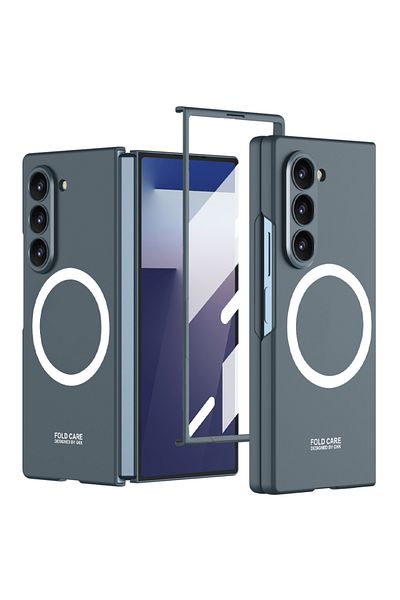 REDz Accessories Husă MagSafe cu protecție de ecran pentru Samsung Galaxy Z Fold7, rezistentă la șocuri, verde