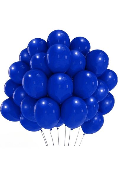 ZENVİVA Metallic Balloon Dark Blue 50 Pieces