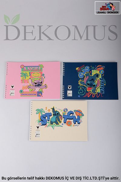 Stitch New Season with Dekomus Licensed Lilo&Stitch "Single" Spiral 17X25 cm 15 Leafs Picture Notebook