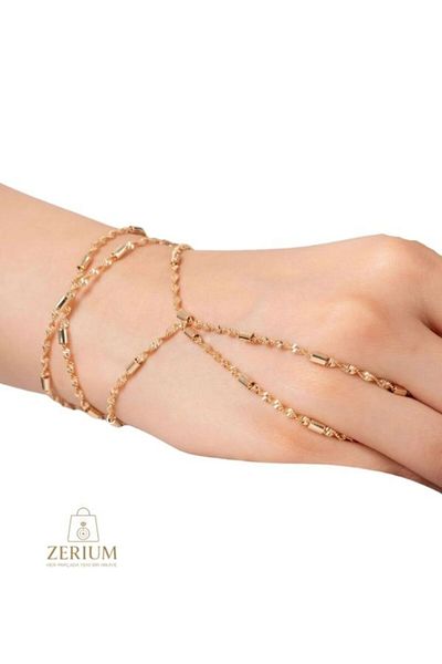 ZERİUM Gold Color Shahmeran with Minimal Cylindrical Detail