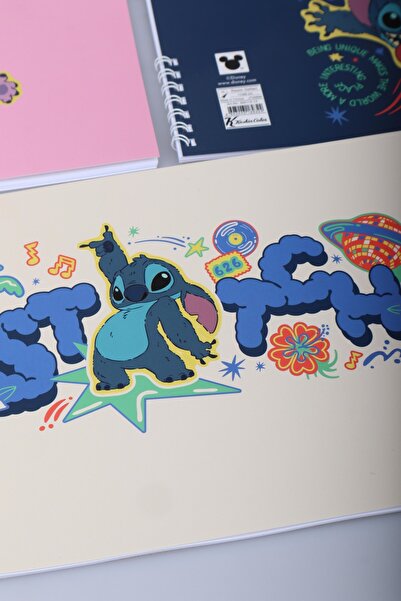 Stitch "DEKOMUS CEP DEFTERİ HEDİYELİ" YENİ SEZON LİSANSLI LILO&STITCH "TEKLİ" SPIRALLI 17x25 CM 15 YAPRAK R
