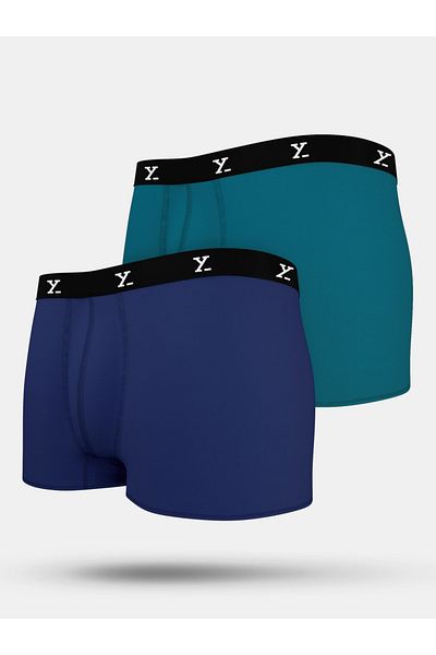 XYXX By Styli Pack of 2 - Logo Waistband Detail Trunks
