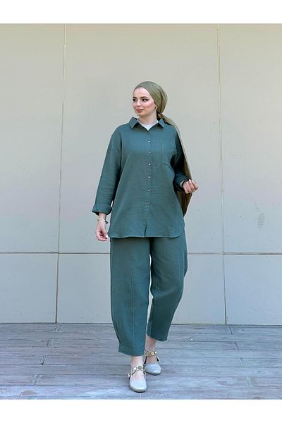 Ranasubaşı Muslin Shirt Suit Rs-090 Khaki