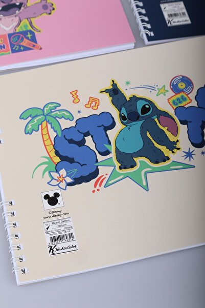 Stitch "DEKOMUS CEP DEFTERİ HEDİYELİ" YENİ SEZON LİSANSLI LILO&STITCH "TEKLİ" SPIRALLI 17x25 CM 15 YAPRAK R