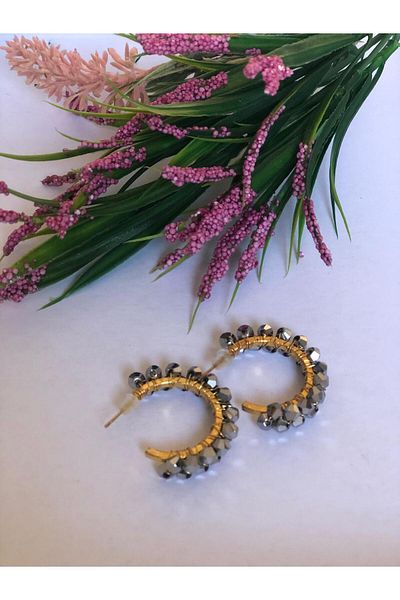 DOĞALYA Women's Crystal Stone Earrings