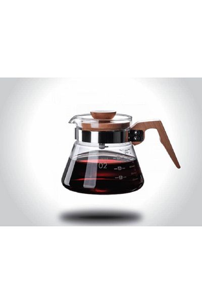 EB2024 600ml glass jug with wooden handle
