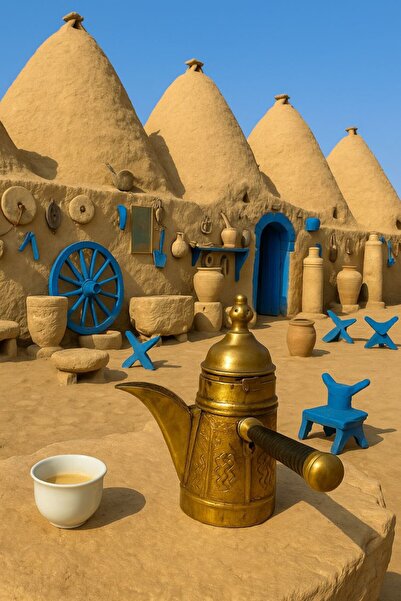 Metler İşlemeli Motifli El Yapımı Bakır Mırra Cezvesi – Geleneksel Türk Kahvesi Sunumu – Büyük Boy