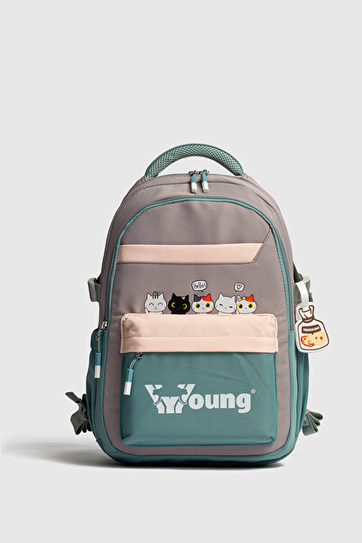 YOUNG 51943 School Backpack Student Daily Travel Holiday Sports Walking Trip Green
