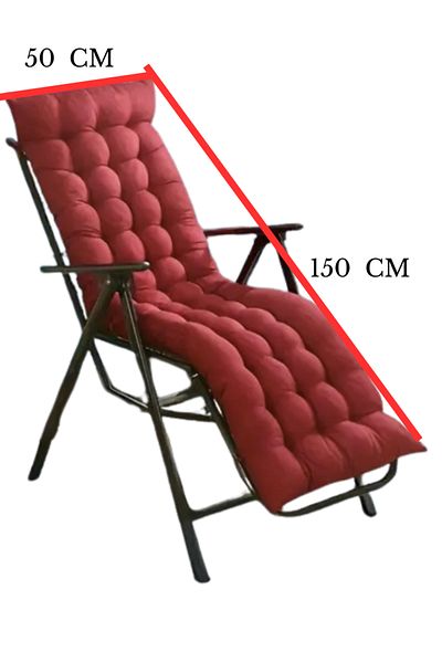 MoMMe Chair Mattress Long Model 50X150 cm Bordo
