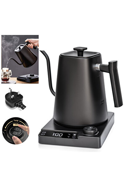 Omran Cart غلاية قهوة كهربائية سعة 1 لتر مع تحكم في درجة الحرارة ومؤقت وقوة 1...