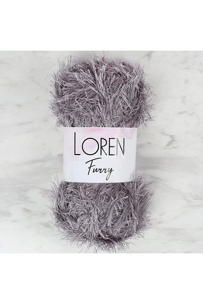 Loren خيط محبوك يدويًا باللون الرمادي الداكن - RF036 - 34056