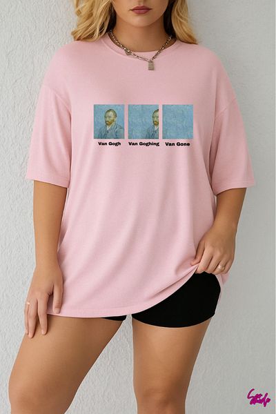 SevMode In Cart 5 and Above Purchases Get 1 T-Shirt as a Gift - Van Gogh Printed Large Size T-Shirt