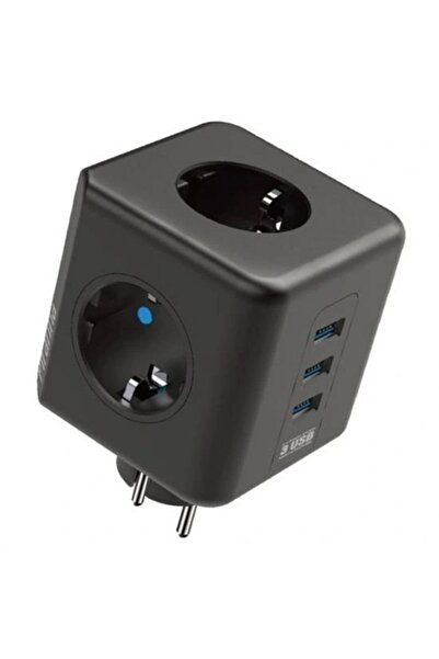 Beruflic Heat Resistant Thermal Current Protected and Child Protected 3 Socket Inputs 3 USB Inputs Cube Socket