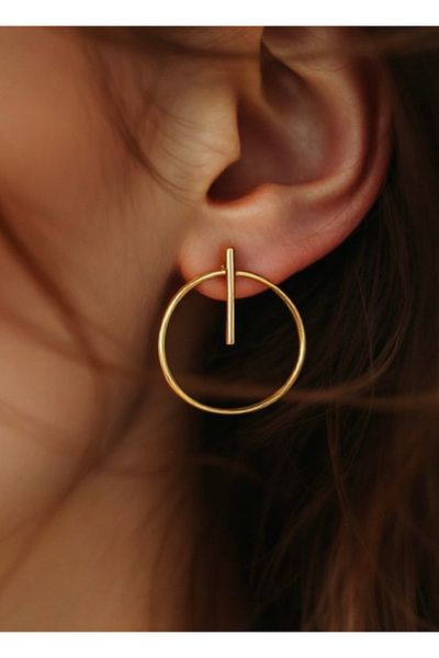 Twinssis Accessories Gold Circle Earrings