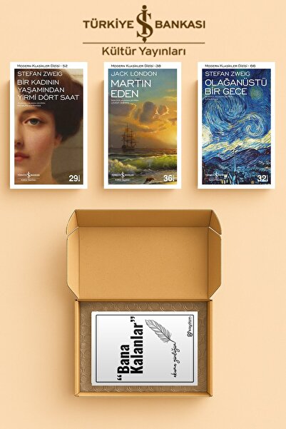 TÜRKİYE İŞ BANKASI KÜLTÜR YAYINLARI Bir Kadının Yaşamından & Martin Eden & Ol...