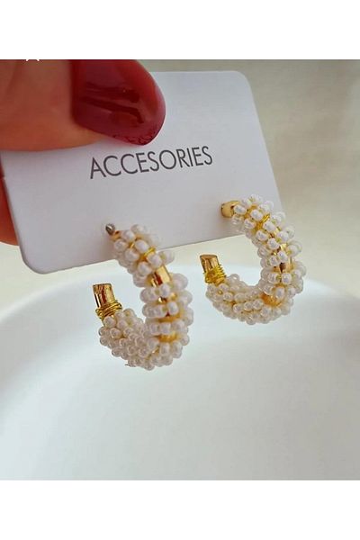 DOĞALYA Women's Sand Bead Earrings