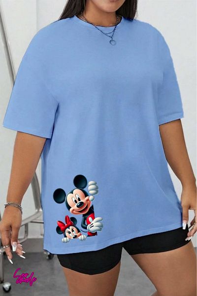 SevMode In the Cart, 1 T-Shirt Is a Gift for Purchases of 6 or More - Cartoon Character Printed Large Size T-Shirt