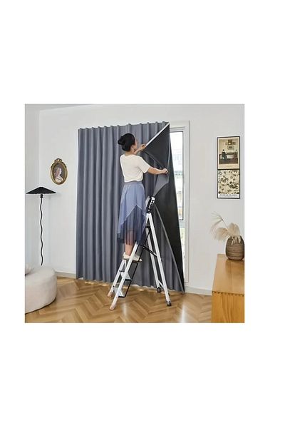 Generic PVC Blackout Curtain with Adhesive Tape,No Holes Required,Easy Installation for Bedroom&Office