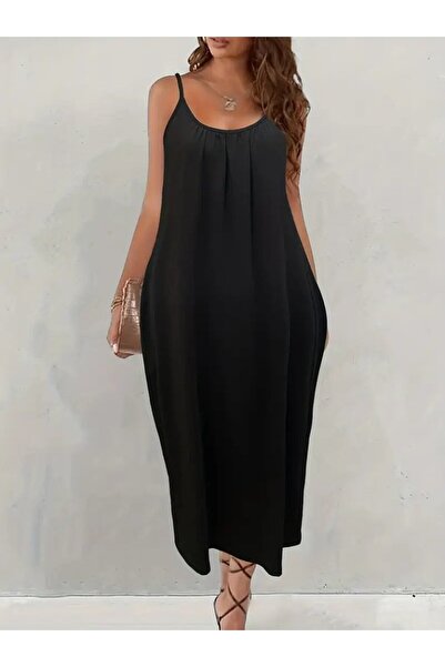 Bijuterria eyesof Γυναικείο φόρεμα βισκόζης με λουράκι με φαρδύ V λαιμό