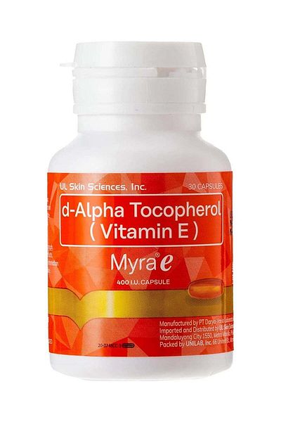 Myra E D- Alpha Tocopherol Vitamin E, 30 Capsules