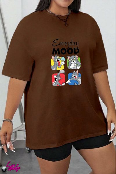 SevMode In Cart 6 and Above Purchases Get 1 T-Shirt as a Gift - Everyday Mood Printed Large Size T-Shirt