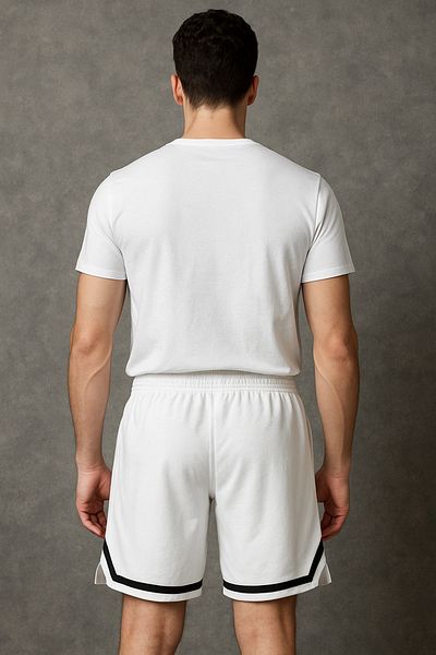 NEW TRENDY COLLECTİON New Season Unisex Honeycomb Textured Premium Cotton Shorts - Molded Comfortable Self Patterned
