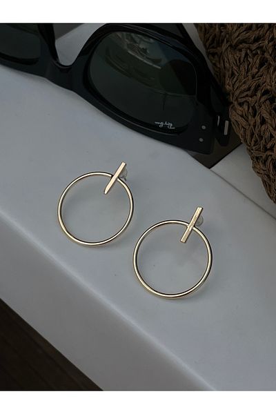 Twinssis Accessories Gold Circle Earrings