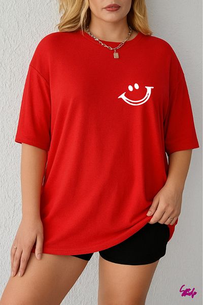 SevMode 1 T-Shirt Is a Gift for Purchases of 5 or More in the Cart - Smile Printed Large Size T-Shirt