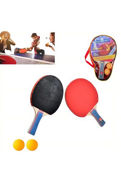 victiny Set de palete de tenis de masă (24 cm) cu 2 mingi