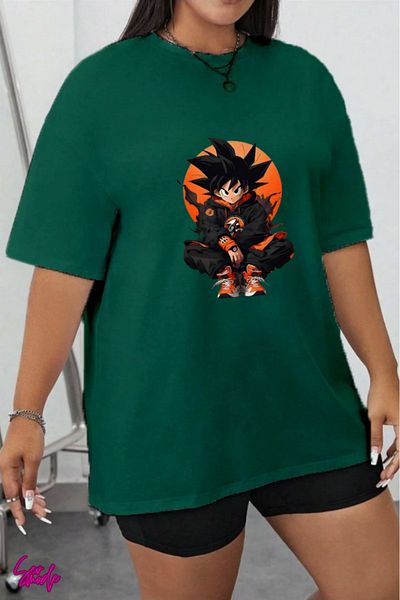 SevMode - Anime Printed Plus Size T-Shirt