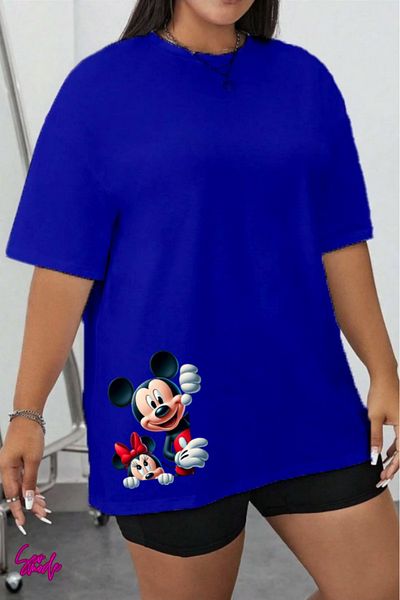 SevMode In the Cart, 1 T-Shirt Is a Gift for Purchases of 5 or More - Cartoon Character Printed Large Size T-Shirt