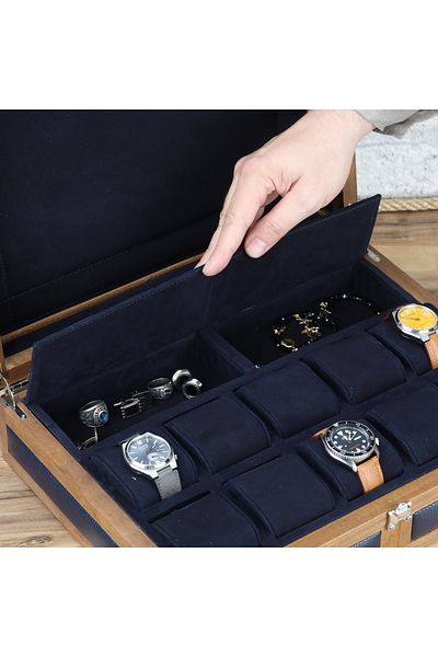 Onywatch 10 Watch Box Wooden Watch Box Leather Watch Box Watch Collection Box Watch Box