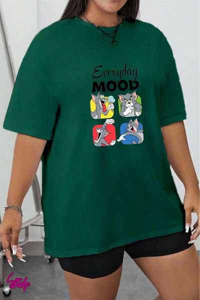 SevMode In Cart 5 and Above Purchases Get 1 T-Shirt as a Gift - Everyday Mood Printed Large Size T-Shirt