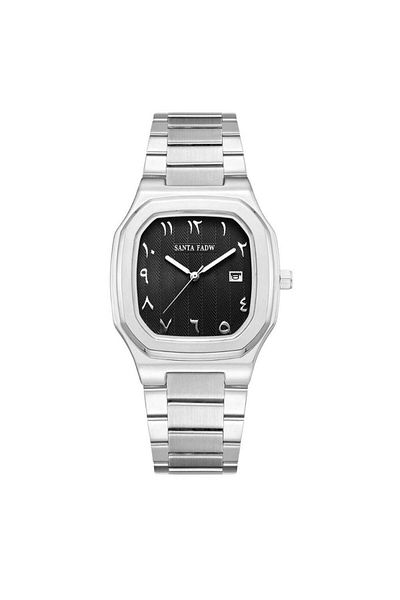 Brosho Men's Steel Watch with Arabic Numerals