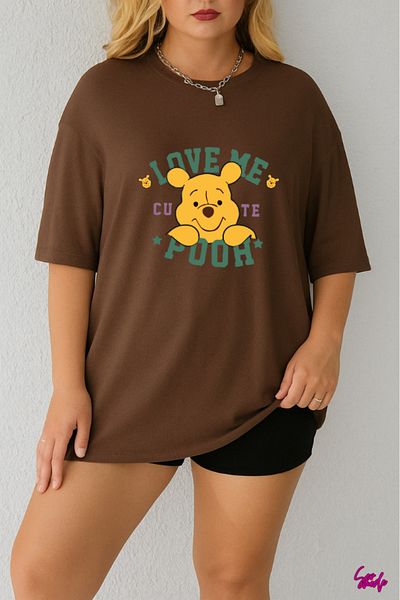 SevMode In the Cart, 1 T-Shirt Is a Gift for Purchases of 6 or More - Love Me Pooh Printed T-Shirt