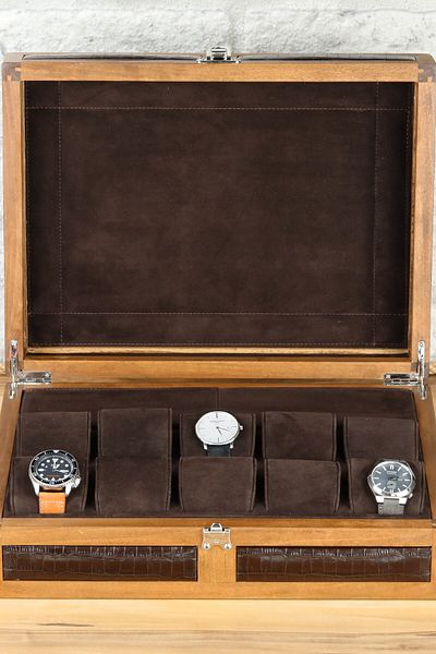 Onywatch 10 Watch Box Wooden Watch Box Leather Watch Box Watch Collection Box Watch Box
